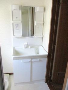 シャワー付き独立洗面台